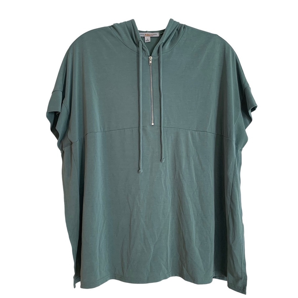 Green Envelope Cropped Poncho